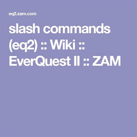 eq2 slash commands